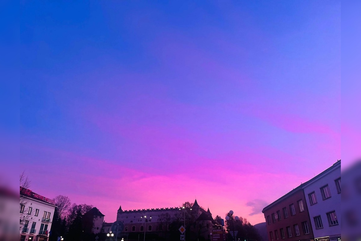 FOTO: Zvolen v ružových farbách, západ slnka nadchol obyvateľov, foto 12