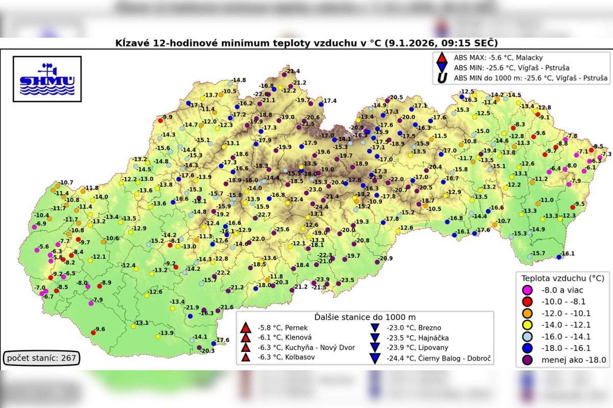 FOTO: Meteorológovia namerali rekordnú teplotu vo Vígľaši, foto 2