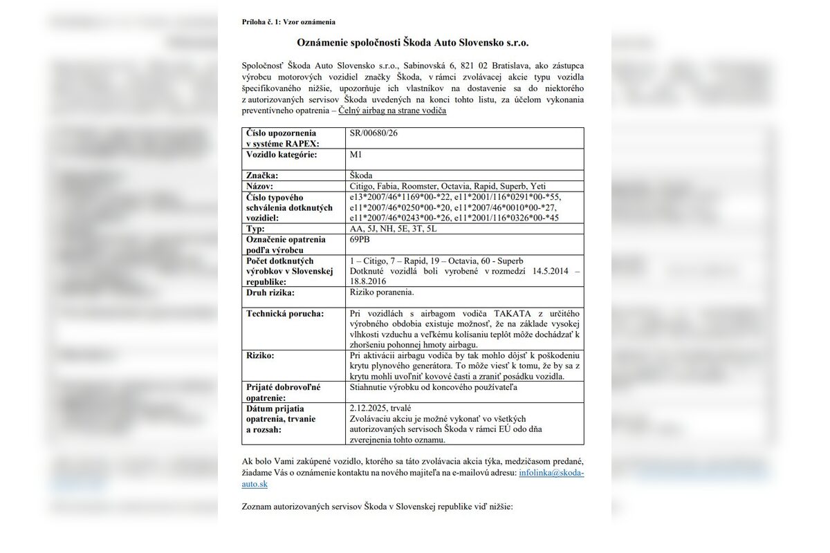 FOTO: Pozor, tieto autá môžu byť nebezpečné! SOI zverejnila zoznam, majitelia by mali okamžite konať, foto 9