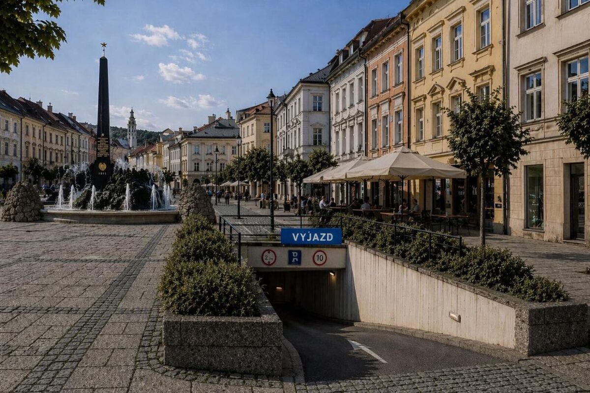 FOTO: Parkovanie pod námestím v Banskej Bystrici ako vízia budúcnosti, foto 1