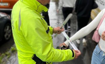 FOTO: Policajti kontrolovali chodcov a cyklistov v Banskobystrickom kraji