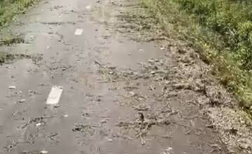 FOTO: Cyklotrasa v Poltári je pre cyklistov nebezpečná