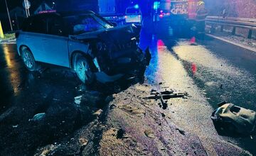 FOTO: Pri nehode v Lučenci sa zrazili dve osoby