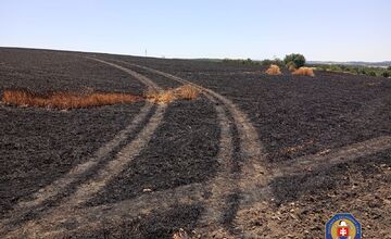 FOTO: Požiar jačmeňa pri Krupine