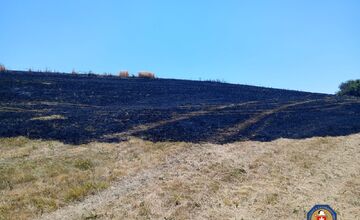FOTO: Požiar jačmeňa pri Krupine