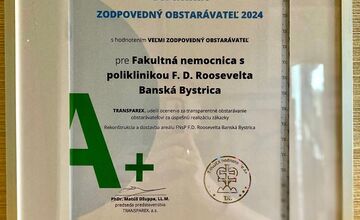 FOTO: Bystrická nemocnica medzi najzodpovednejšími na Slovensku