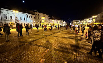 FOTO: V Bystrici sa konal netradičný protest proti výrubu v mestskom parku