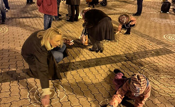 FOTO: V Bystrici sa konal netradičný protest proti výrubu v mestskom parku