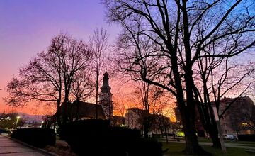 FOTO: Zvolen v ružových farbách, západ slnka nadchol obyvateľov