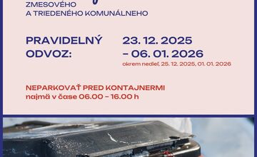 FOTO: Zmeny vo vývoze odpadu počas sviatkov