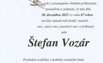 FOTO: Čierny Balog smúti, zomrel fotograf a milovník športu Štefan Vozár