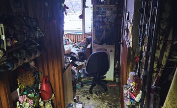 FOTO: Požiar bytu v Poltári