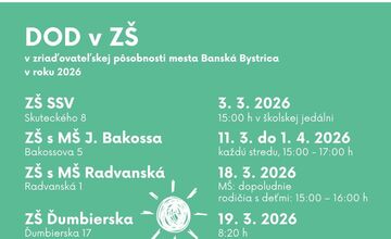 FOTO: Školy v Banskej Bystrici pozývajú rodičov na DOD