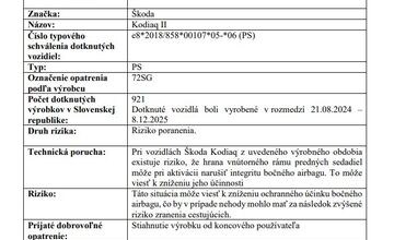 FOTO: Pozor, tieto autá môžu byť nebezpečné! SOI zverejnila zoznam, majitelia by mali okamžite konať